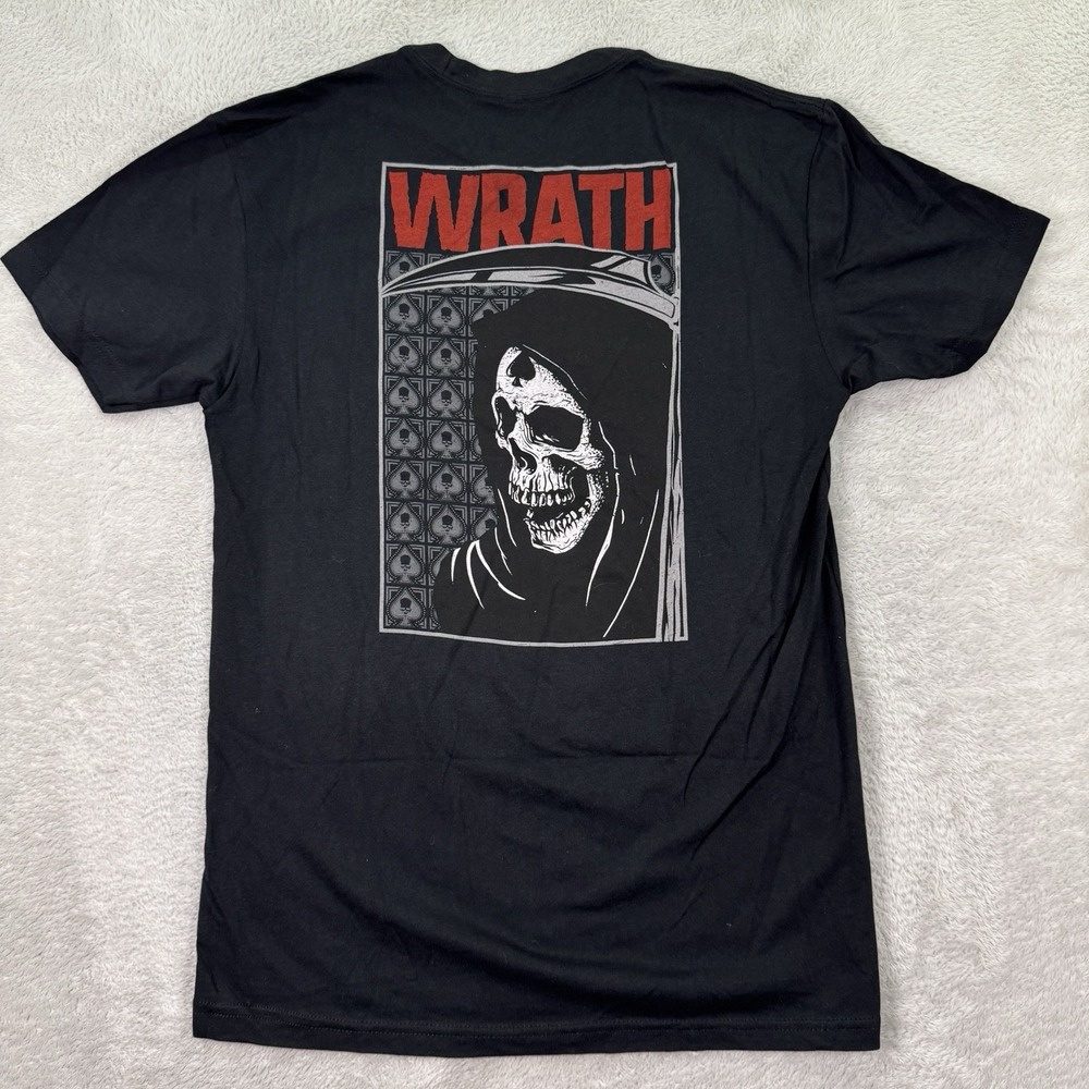 NEW Zero Foxtrot T Shirt Men's Small Black Skull Graphic Tee Wrath Reaper Hell
